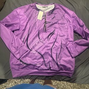 Purple Graphic Quarter-Zip top